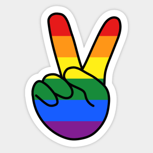 V Sign Sticker